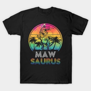 Mawsaurus Dinosaur Maw Saurus Family Matching Tie Dye T-Shirt